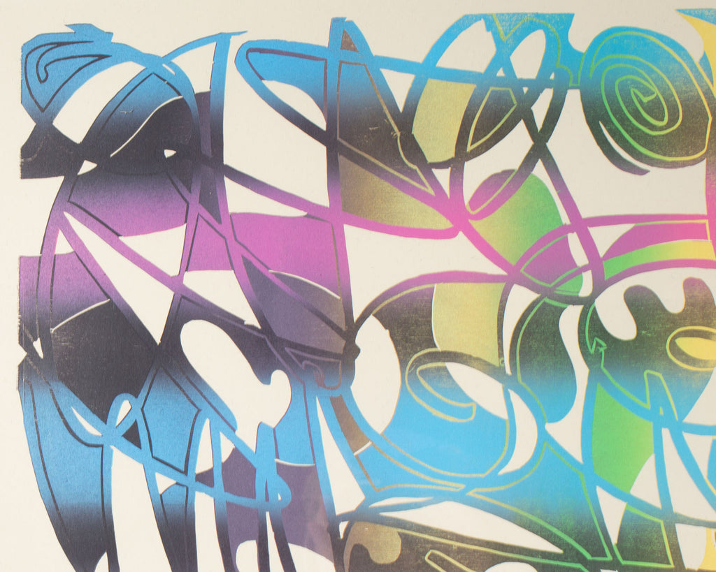 Ed Funk “My Sweet Baby Doll” Abstract Monoprint