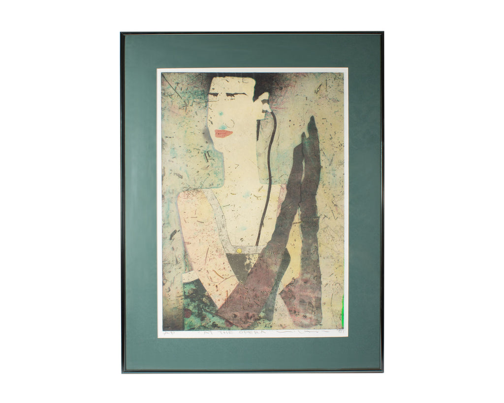 Yuji Hiratsuka 1989 “At the Opera” Intaglio Print