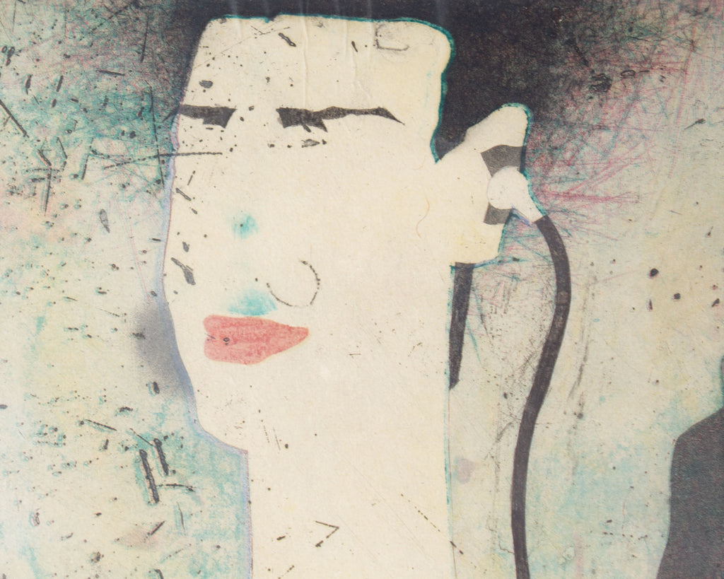 Yuji Hiratsuka 1989 “At the Opera” Intaglio Print