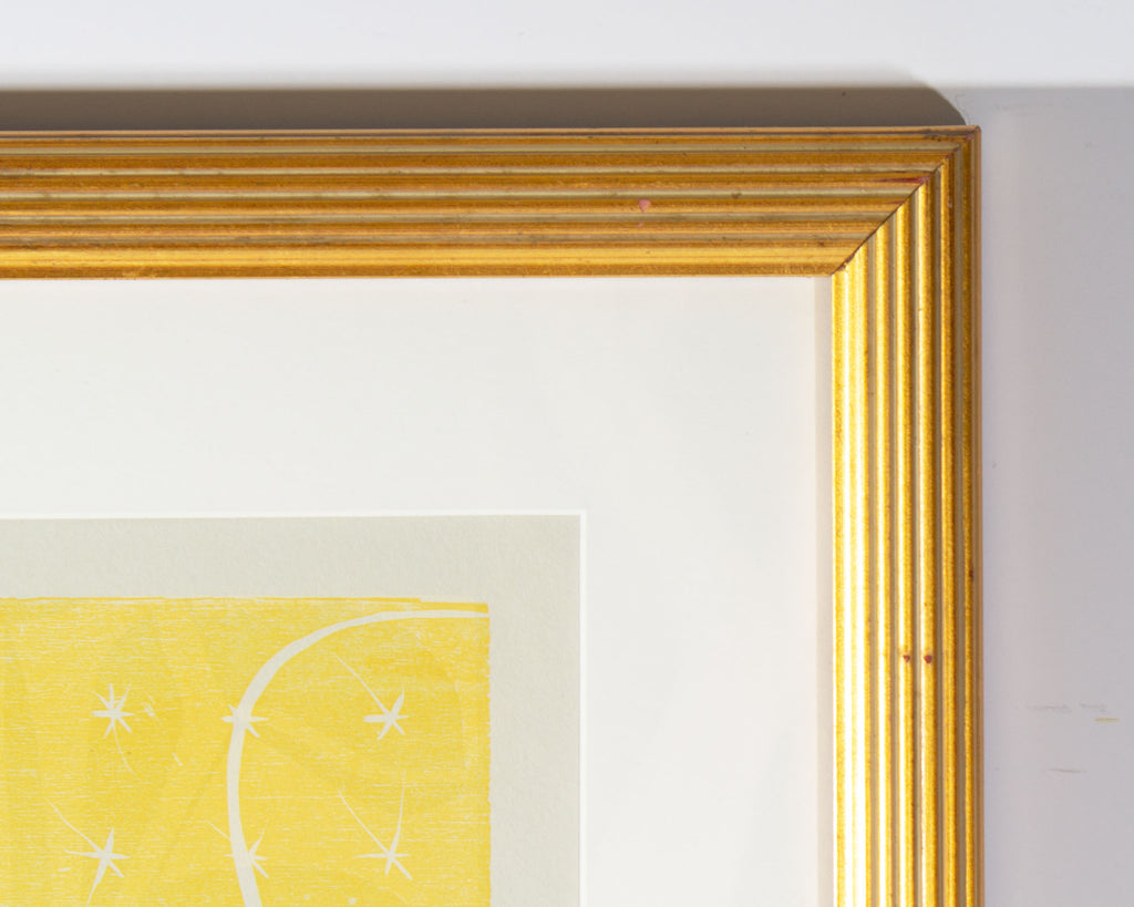 Ed Funk Monoprint of a Seated Woman