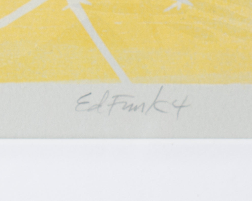 Ed Funk Monoprint of a Seated Woman