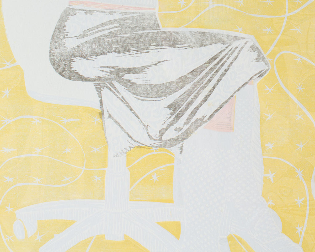 Ed Funk Monoprint of a Seated Woman