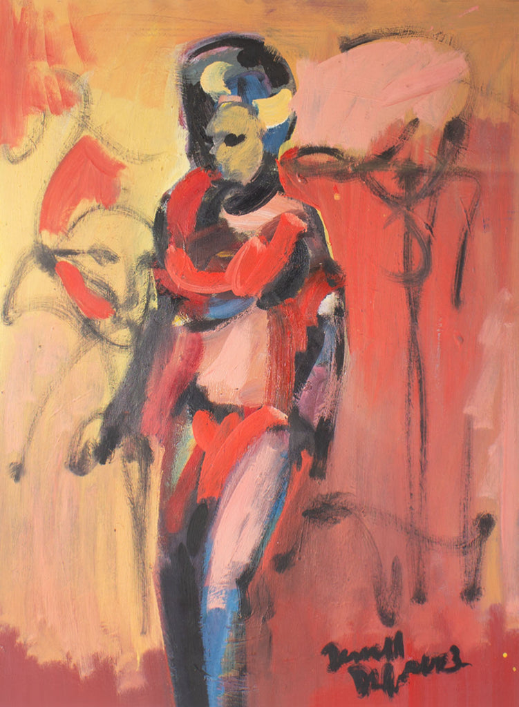 Darrell L. Anderson Abstract Oil on Paper Painting