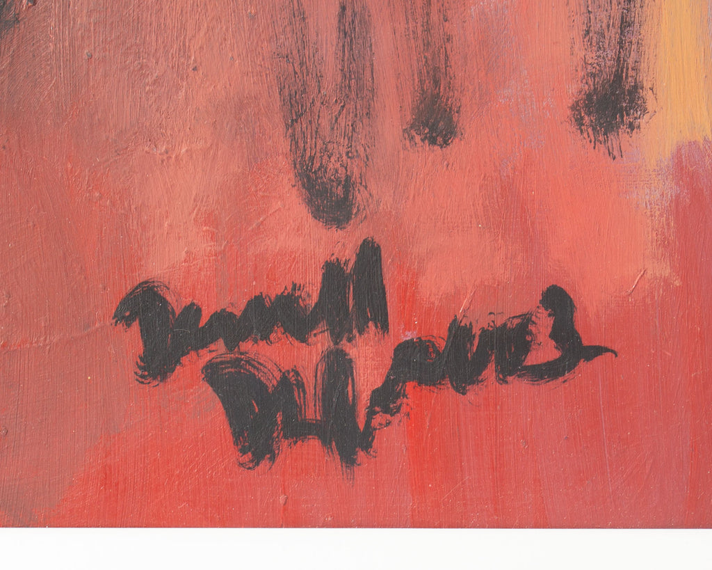 Darrell L. Anderson Abstract Oil on Paper Painting