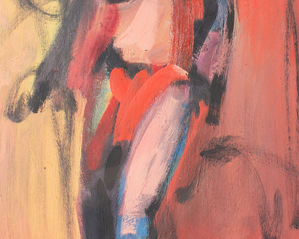 Darrell L. Anderson Abstract Oil on Paper Painting