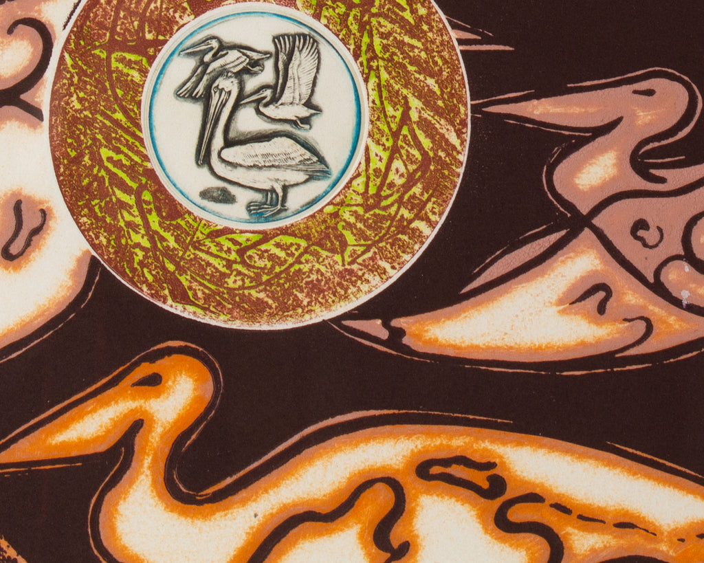 Martin Barooshian “Pelicans” Embossed Intaglio Print