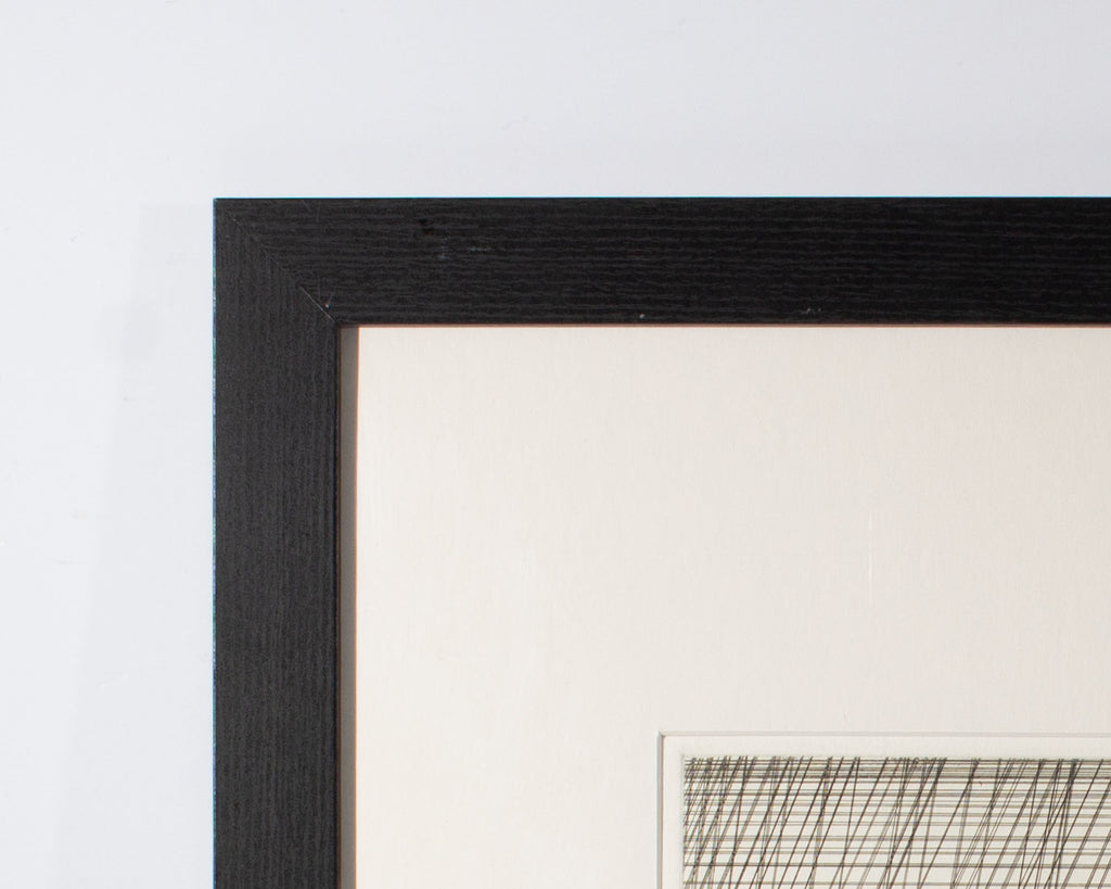 Art Hansen 1982 “Fisherman in a Rainstorm” Abstract Etching