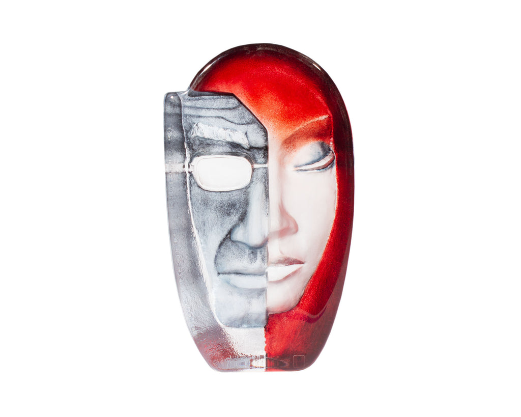 Mats Jonasson “FeMale” Masq Series Limited Edition Crystal Sculpture