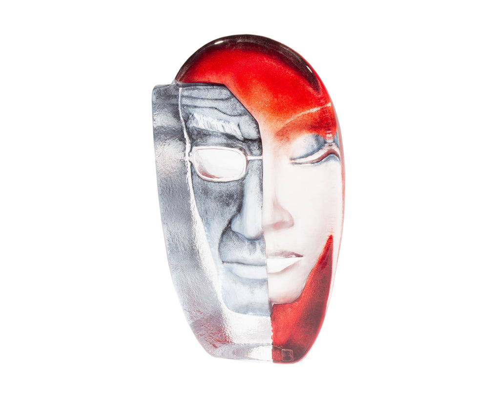 Mats Jonasson “FeMale” Masq Series Limited Edition Crystal Sculpture