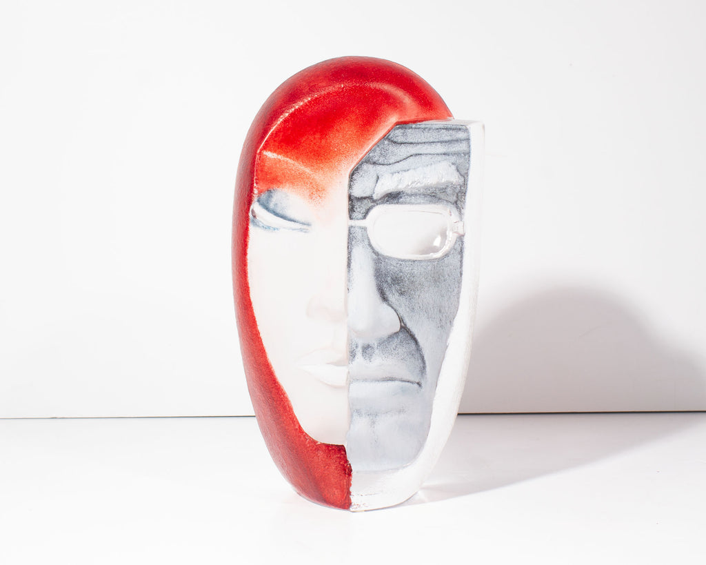 Mats Jonasson “FeMale” Masq Series Limited Edition Crystal Sculpture