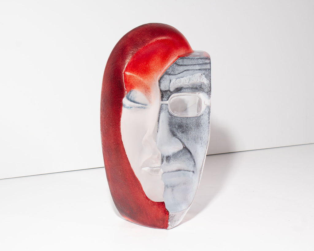 Mats Jonasson “FeMale” Masq Series Limited Edition Crystal Sculpture