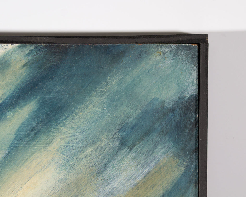 James L. Bruch 1960s Oil on Board Abstract Painting