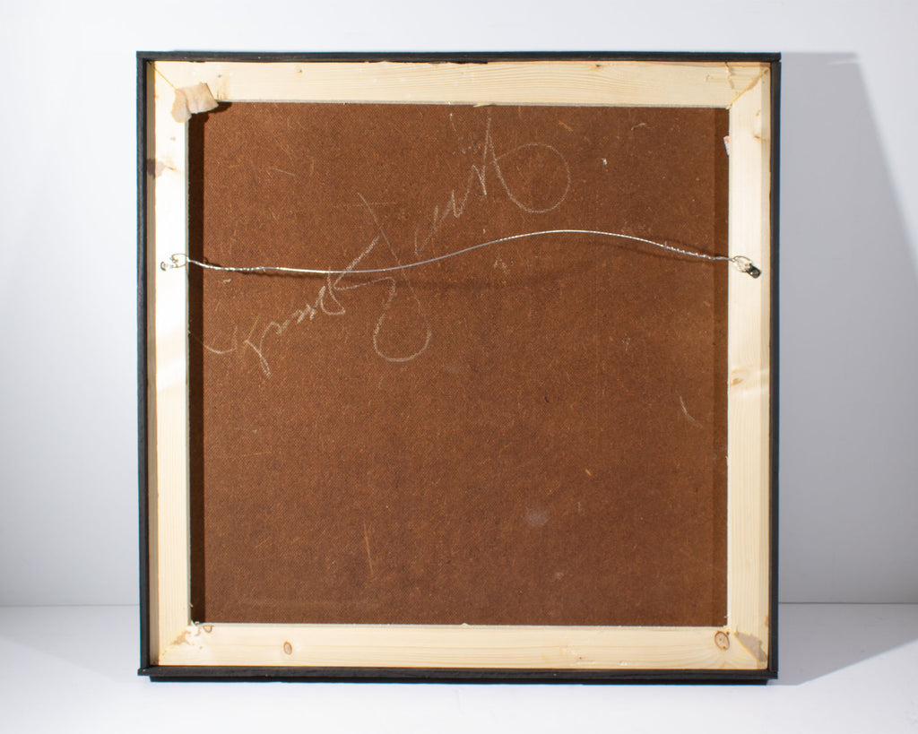 James L. Bruch 1960s Oil on Board Abstract Painting