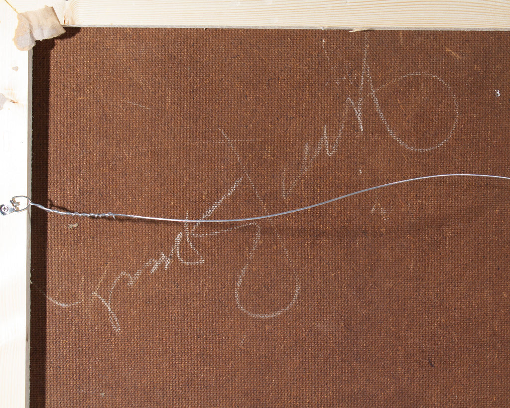 James L. Bruch 1960s Oil on Board Abstract Painting