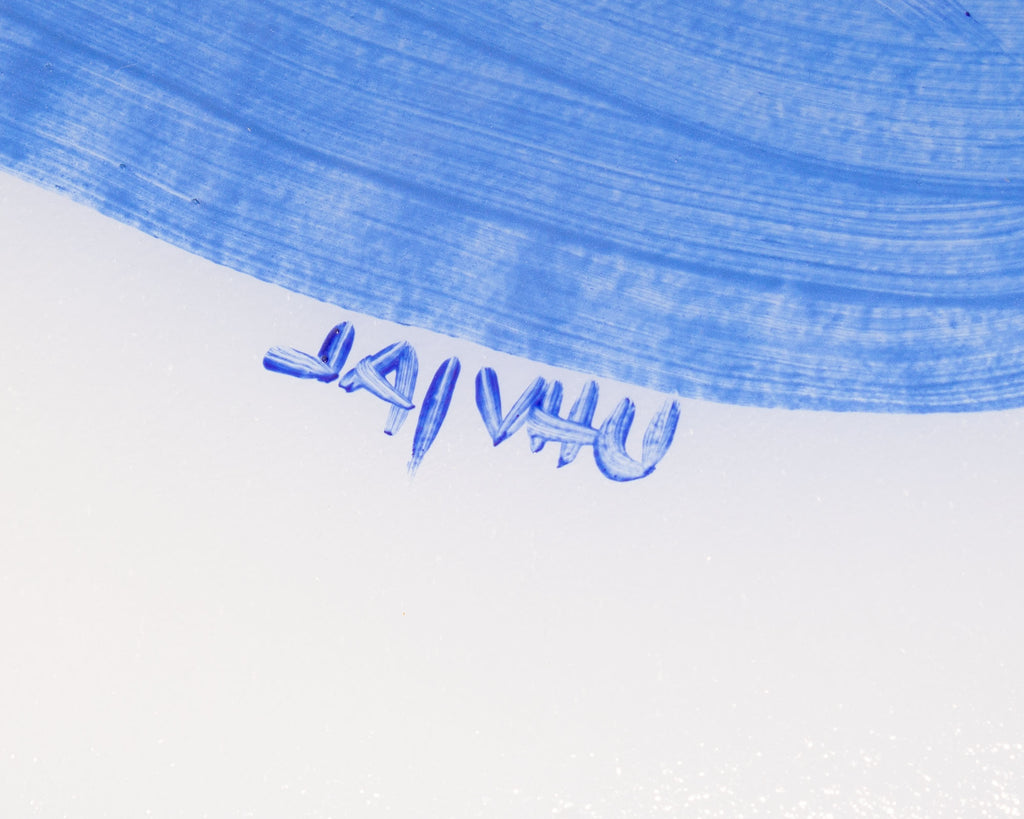 Ulrica Hydman Vallien Kosta Boda Blue Tulip Glass Plate – Sheafer