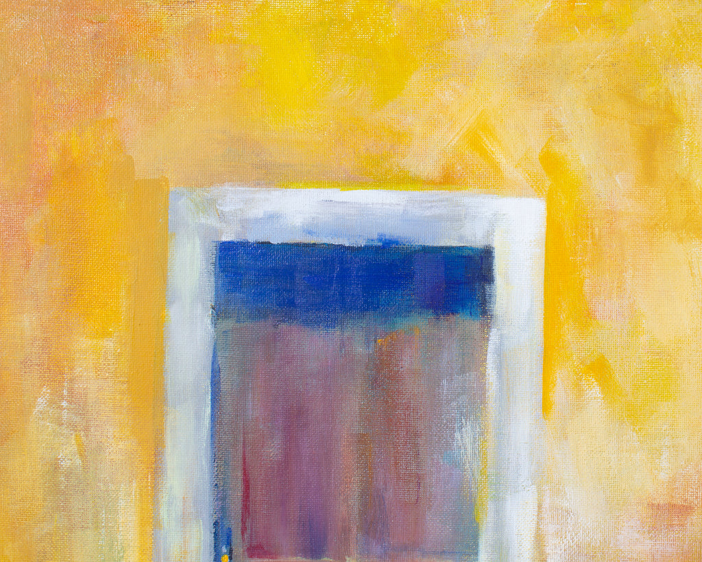 Ann Sharp 2005 “Come In” San Miguel, Mexico Oil on Board Painting