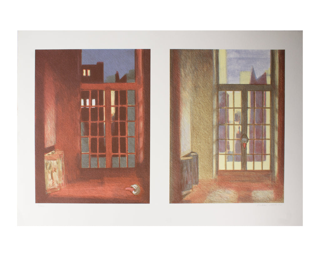 Patrick Webb Signed 1995 "Sanctuary Day and Night" Limited Edition Lithograph