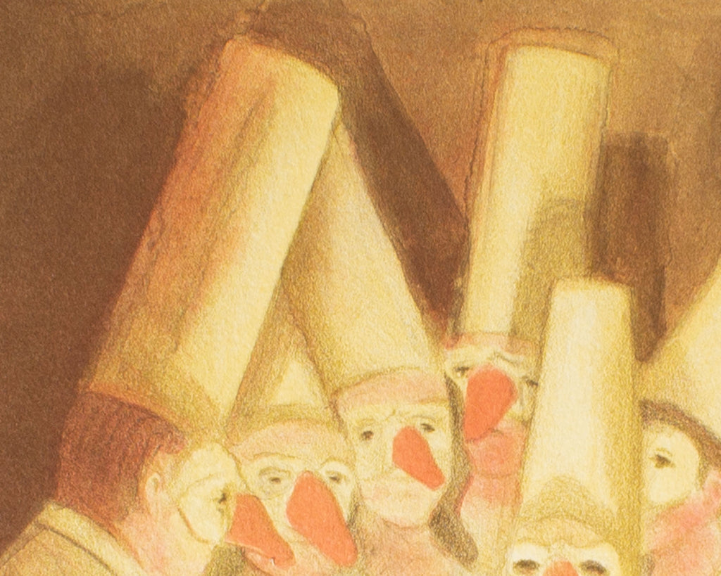 Patrick Webb 1995 Lithograph of Punchinello Bakers