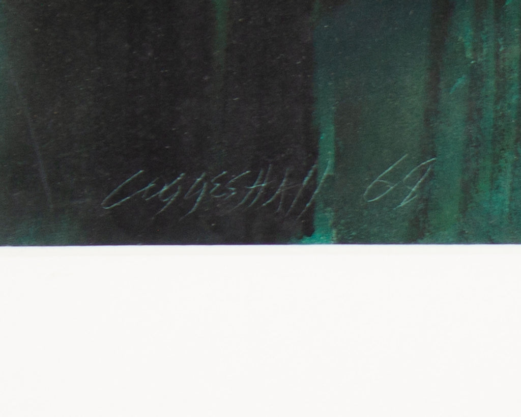 George Coggeshall 1968 Abstract Mixed Media Painting