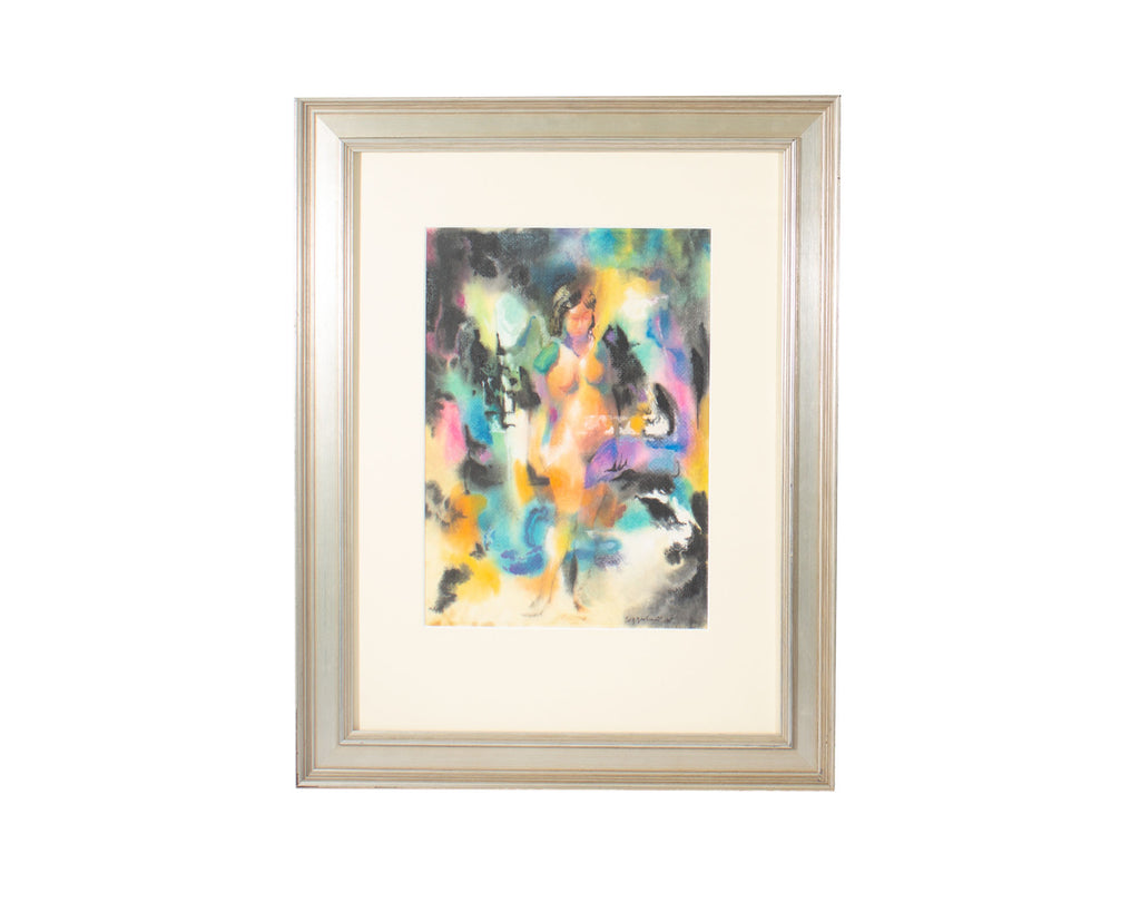 George Coggeshall 1968 Abstract Watercolor Painting