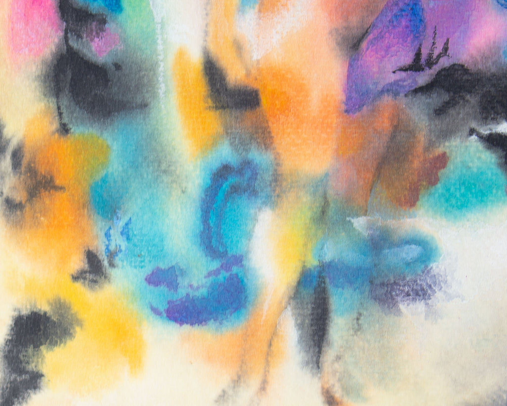 George Coggeshall 1968 Abstract Watercolor Painting