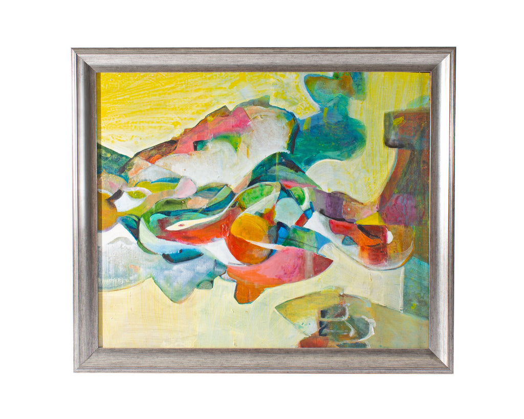 George Coggeshall Abstract Oil on Board Painting