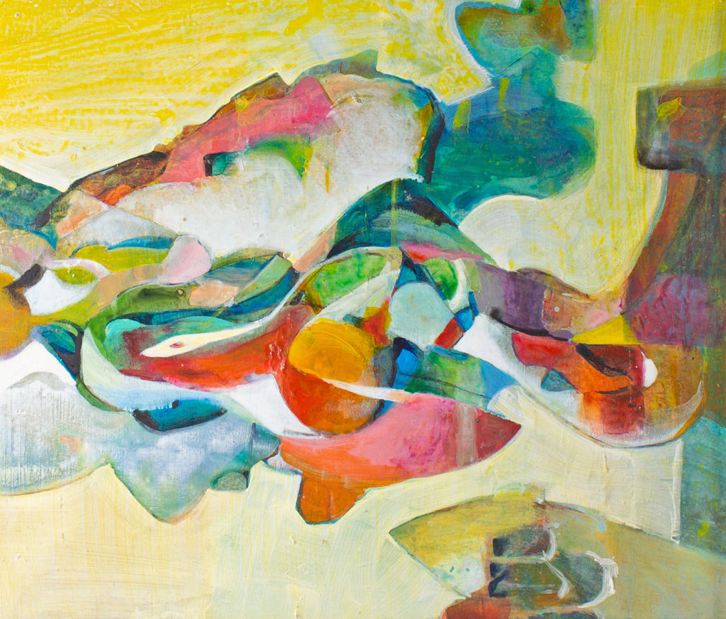 George Coggeshall Abstract Oil on Board Painting