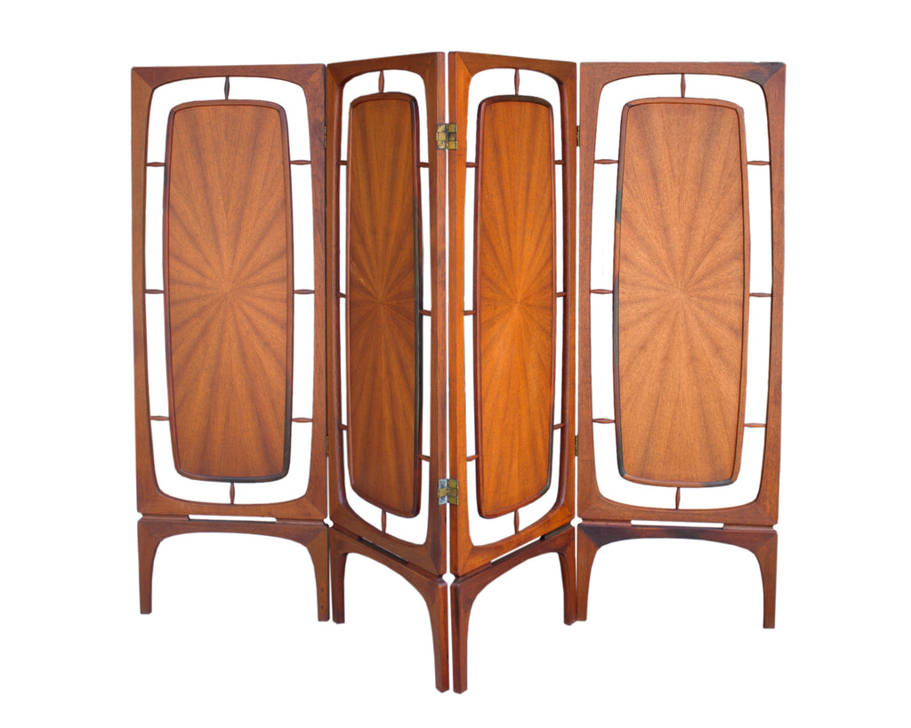 Mid Century Modern Teak Folding Screen