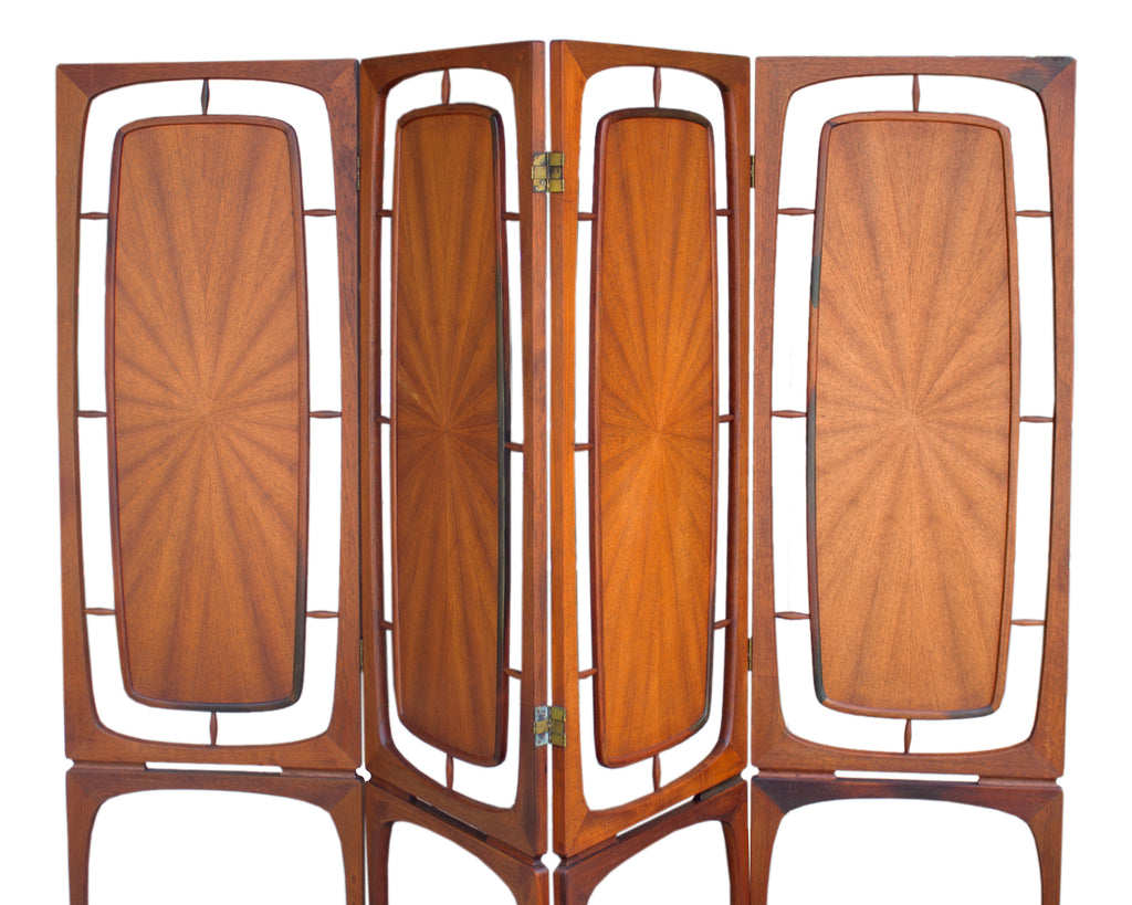 Mid Century Modern Teak Folding Screen