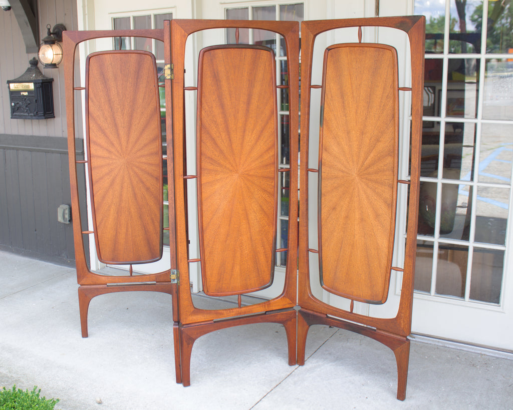 Mid Century Modern Teak Folding Screen