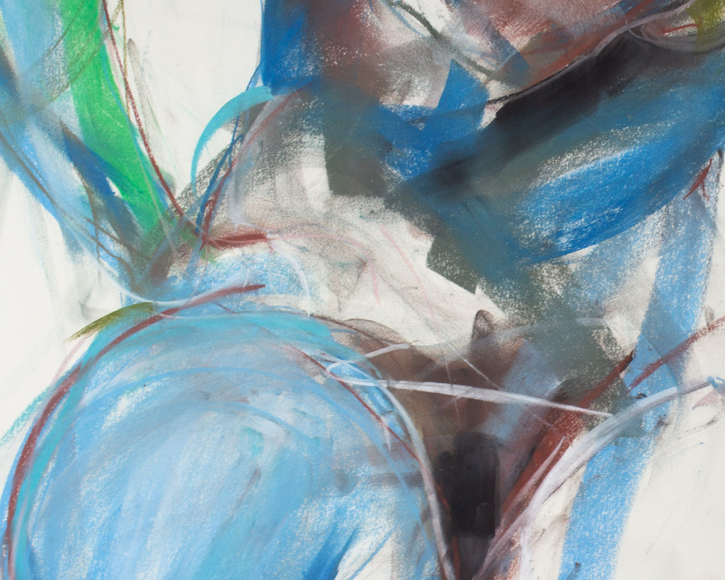 2006 Abstract Figurative Chalk Pastel Drawing
