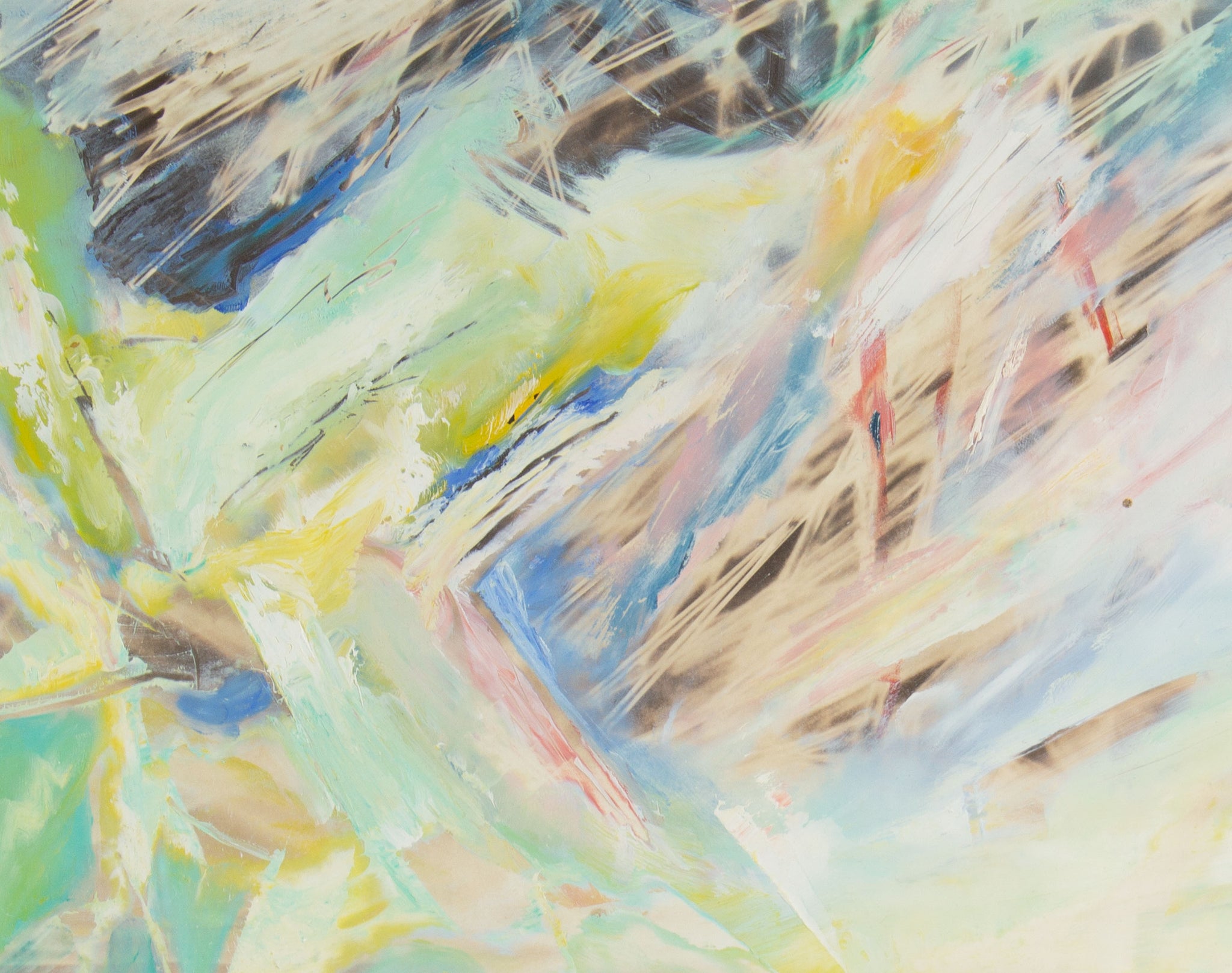Cristina Beach 1990 “Winterhill” Abstract Oil Painting – Sheafer +