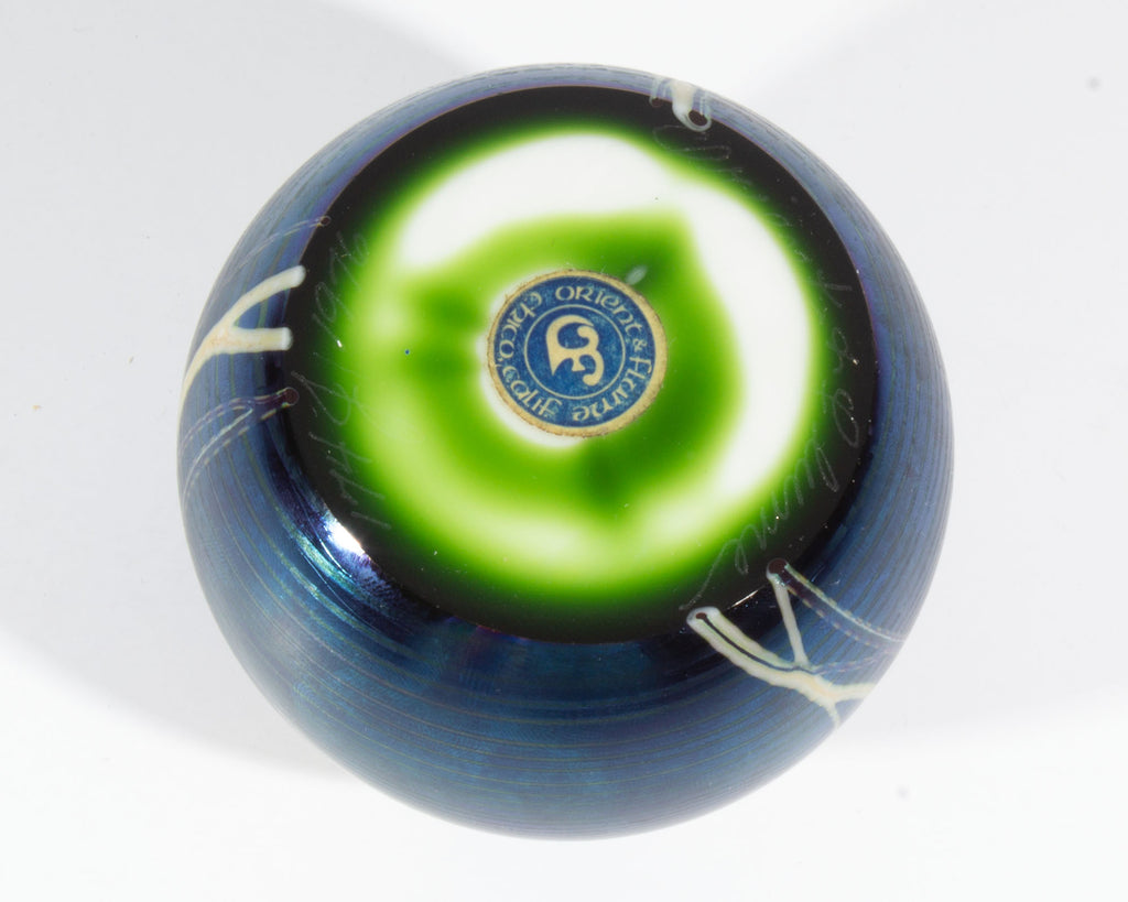 Orient & Flume 1976 Iridescent Art Glass Paperweight – Sheafer +