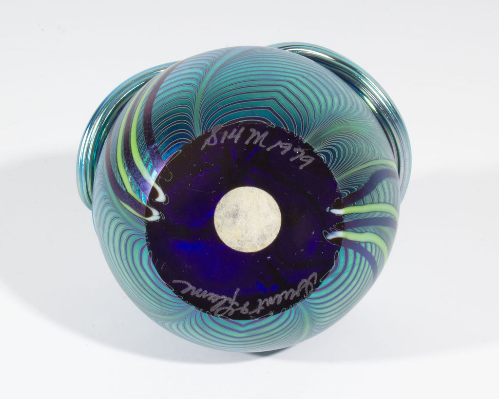 Orient & Flume 1979 Iridescent Art Glass Snake Paperweight