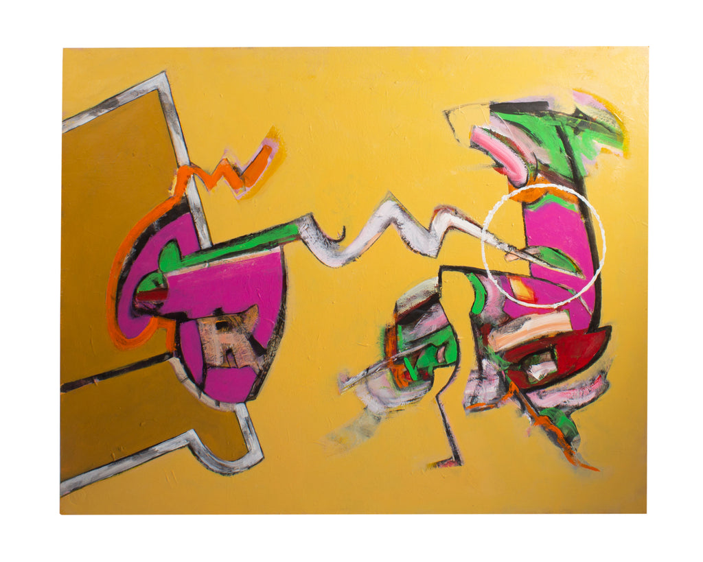 James L. Bruch Abstract Acrylic on Paper Painting