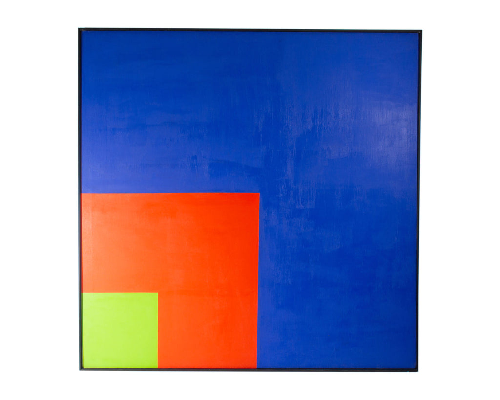 Mid-Century Abstract Acrylic on Canvas Painting