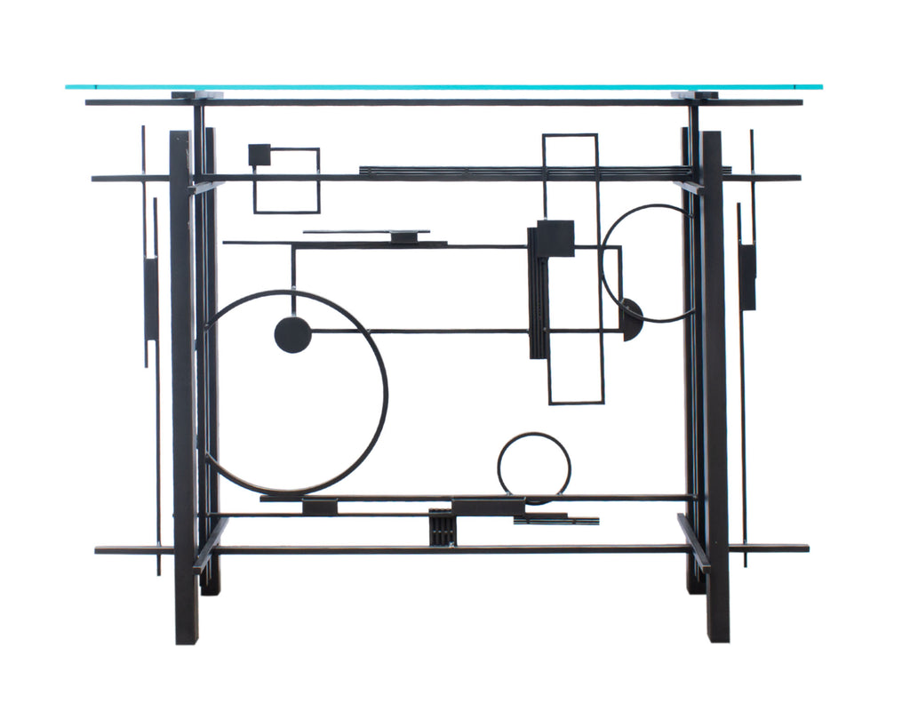 Postmodern Metal Console Table