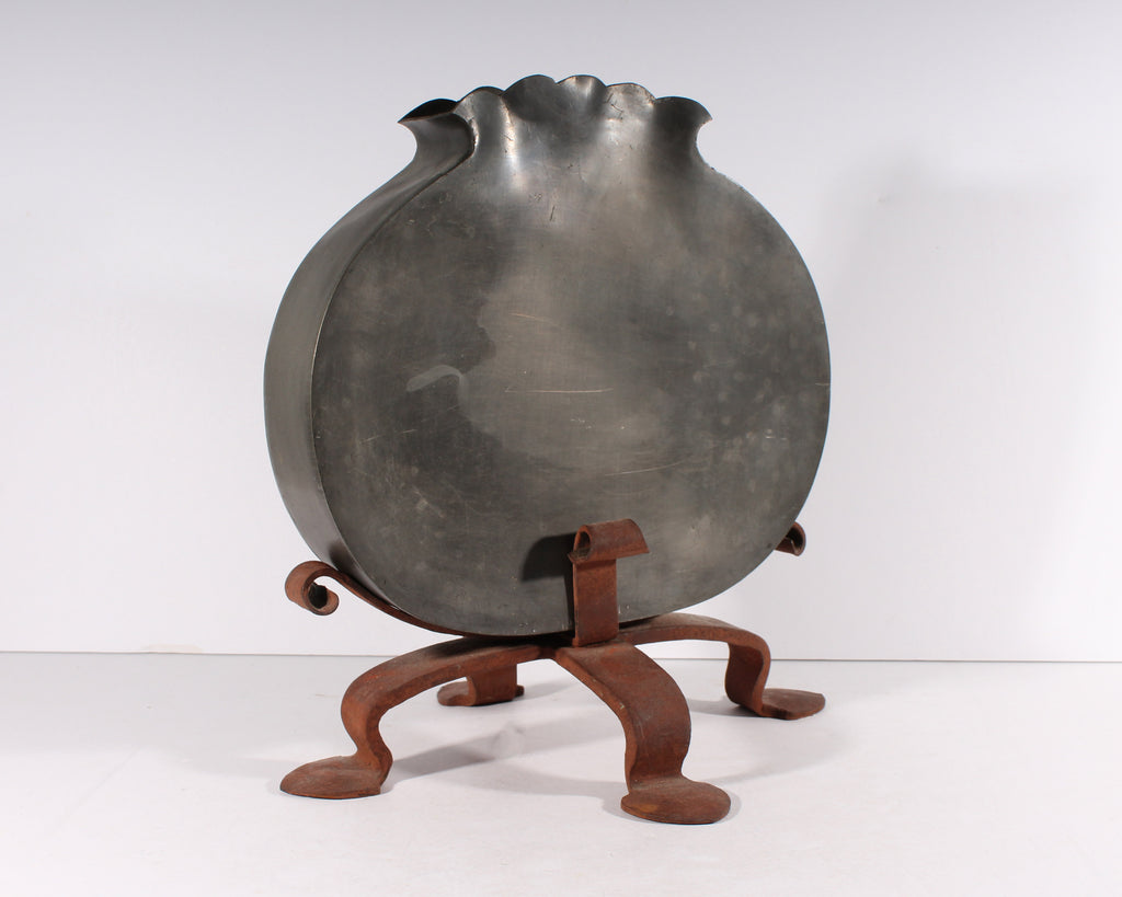 Lester Boronda Artisan Metal Vase with Stand