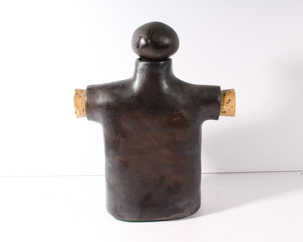 Jeri Summers Female Figure Pottery Flask Sculpture