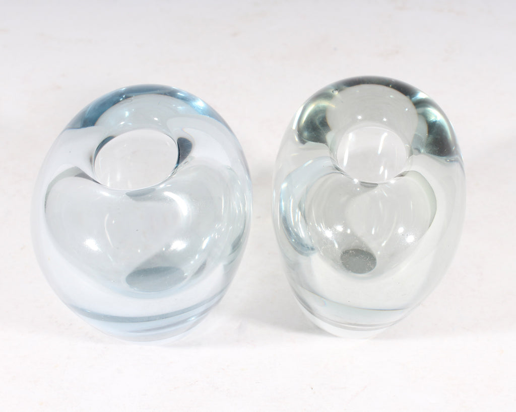 Per Lütken for Holmegaard Danish Heart-Shaped "Minuet" Glass Vases