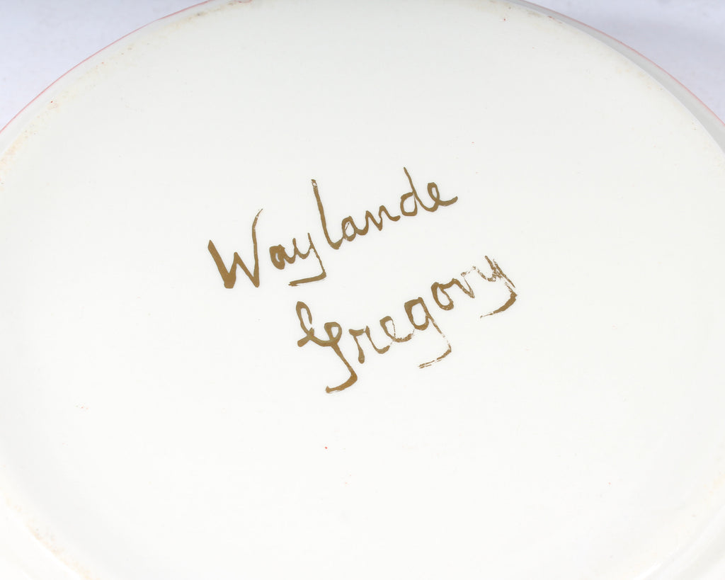 Waylande Gregory Signed Mid-Century Dish with Leaping Deer