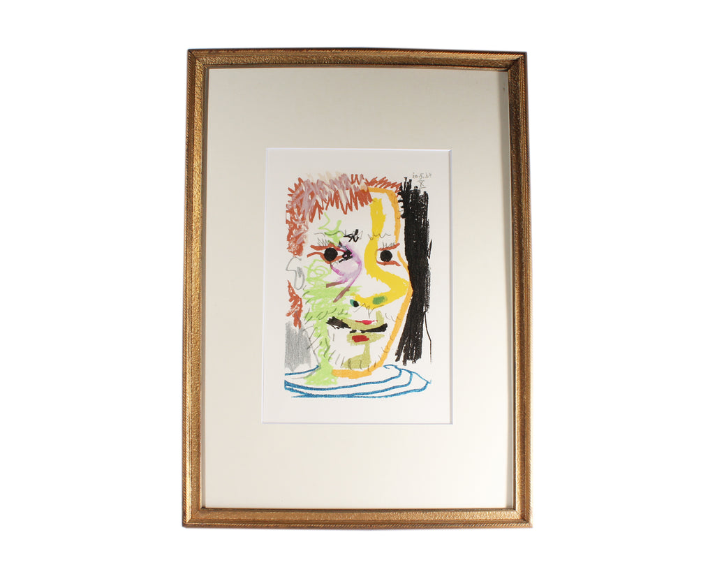 Pablo Picasso 1970 Lithograph After Drawing from "Le Goût du Bonheur"