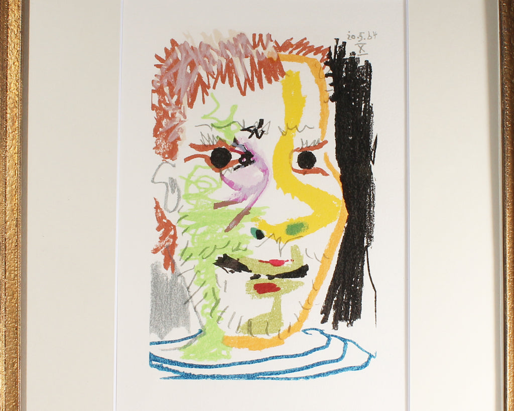 Pablo Picasso 1970 Lithograph After Drawing from "Le Goût du Bonheur"