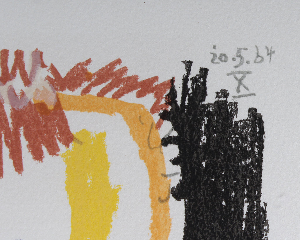 Pablo Picasso 1970 Lithograph After Drawing from "Le Goût du Bonheur"