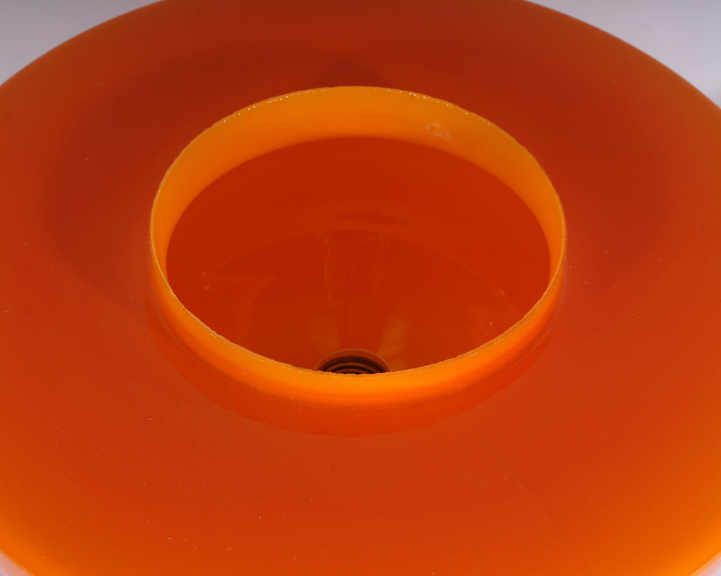Carlo Nason for Mazzega Italian Space Age Orange Globe Table Lamp