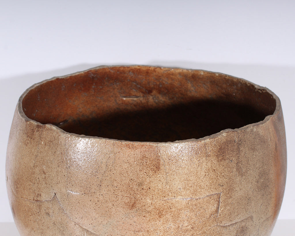 Tjerk Van Der Veen Signed Dutch Studio Pottery Bowl Vase