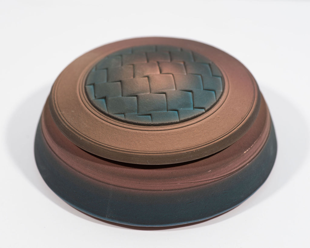 Jim Kemp Signed Studio Pottery Postmodern Round Box