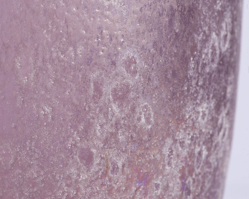 Italian Seguso Style Murano Purple Scavo Glass Vase