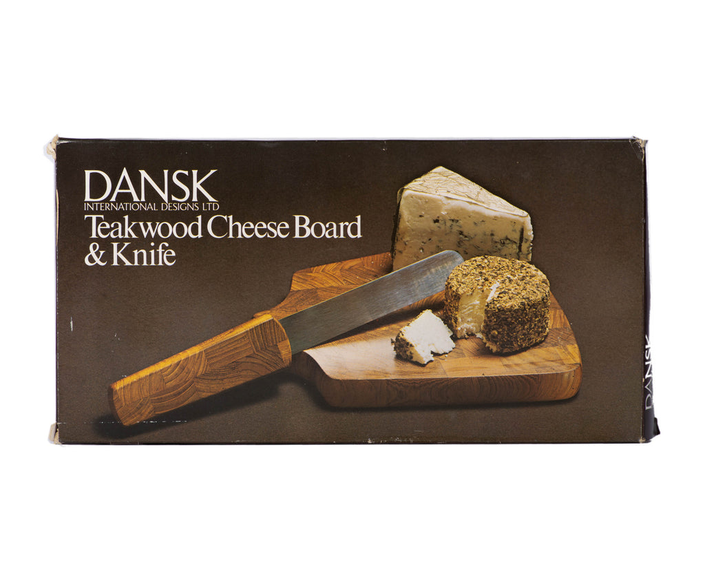 Jens Quistgaard Dansk Teak End Grain Cheeseboard with Knife