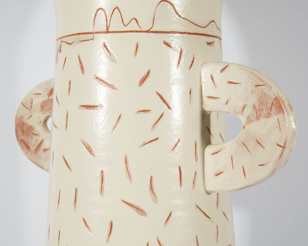 Dick Hay Signed 1986 Postmodern Studio Pottery Monumental Vase